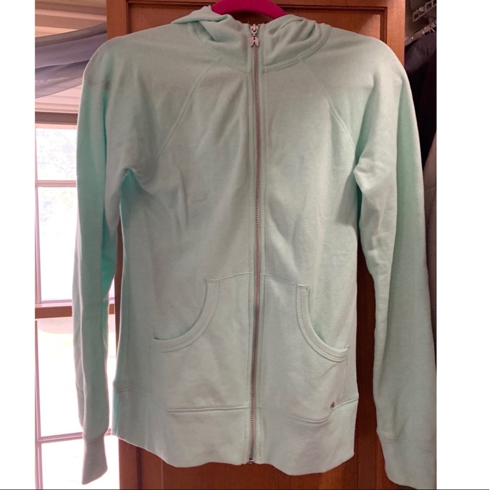 Teal Victoria Secret zip up hoodie